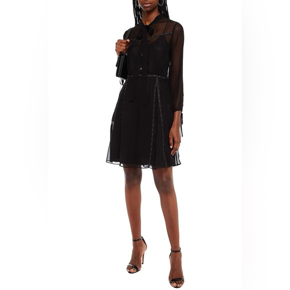 Coach Black Long Sleeve Dress size 4 - Picture 1 of 9